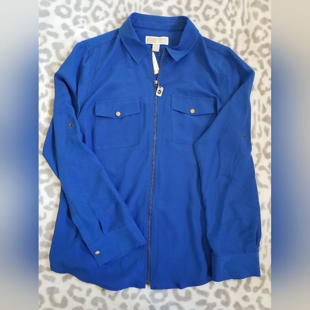 Women's MK Blue Dress Shirt